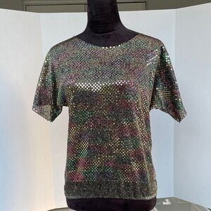 Sequin Multicolor Women's Festive Top